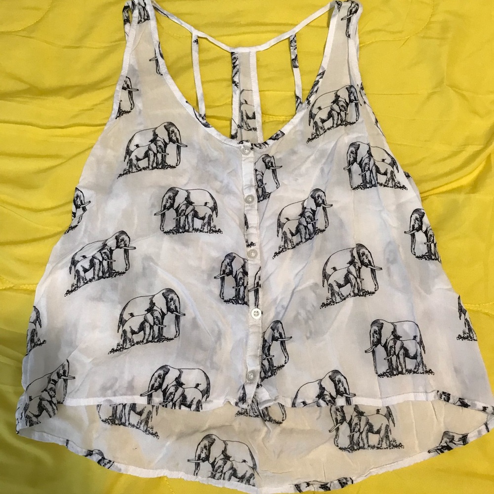 Elephant print crop top from Aeropostale
